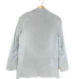 White/Blue BRIGHTON Stripped Cotton and Linen Jacket / ROSEANNA - Size 36