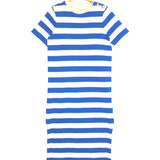 White/Blue EMY Striped Cotton Maxi Dress / SEZANE - Size S