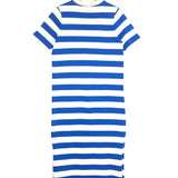 White/Blue EMY Striped Cotton Maxi Dress / SEZANE - Size S