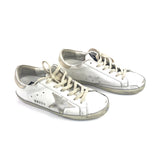 White/Gold SUPER STAR Nappa Leather Low-Top Sneakers / GOLDEN GOOSE - Size 36