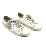 White/Gold SUPERSTAR Peacock Feather Embroidered Low-top Sneakers (Limited Edition) / GOLDEN GOOSE DELUXE - Size 41