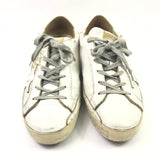 White/Gold SUPERSTAR Peacock Feather Embroidered Low-top Sneakers (Limited Edition) / GOLDEN GOOSE DELUXE - Size 41