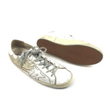 White/Gold SUPERSTAR Peacock Feather Embroidered Low-top Sneakers (Limited Edition) / GOLDEN GOOSE DELUXE - Size 41