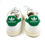 White/Green Canvas Low Top Sneakers / SPORTY & RICH X ADIDAS - Size 38.5