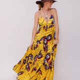 Yellow Bohemian Chic WEAVE Maxi Dress / BA&SH - Size 1