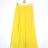 Yellow Cotton Maxi Skirt - One Size