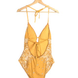 Yellow Cutout Paisley Print Swimsuit / ZIMMERMANN - Size 42