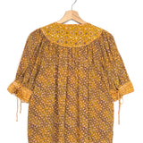 Yellow DINA Printed Silk Blouse / ULLA JOHNSON - Size US 6