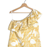 Yellow Floral Print Asymmetric Blouse / SEZANE - Size 36
