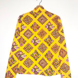 Yellow Floral Turtleneck Top / LA DOUBLE J - Size L