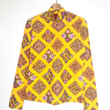 Yellow Floral Turtleneck Top / LA DOUBLE J - Size L