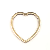 Yellow Gold Plated Single Heart Ring / CALIFORNIA LOVE