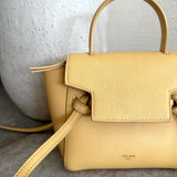 Yellow Grained Calfskin BELT PICO Bag / CELINE