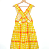 Yellow Plaid Knitted Mini Dress / MIU MIU - Size IT 40