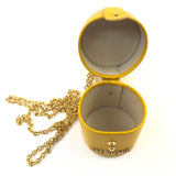 Yellow LE VANITY Leather Gold Chain Strap Crossbody Mini Bag / JACQUEMUS