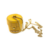 Yellow LE VANITY Leather Gold Chain Strap Crossbody Mini Bag / JACQUEMUS