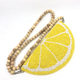 Yellow Lemon Beaded Bag / NEVER FULLY DRESSED