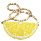 Yellow Lemon Beaded Bag / NEVER FULLY DRESSED