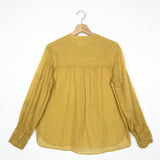 Yellow Ochre Long Sleeves Cotton Blouse - model SAMY / BA&SH - Size 2