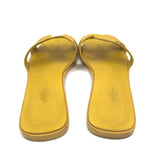 Yellow ORAN Leather Flat Sandals / HERMES - Size 39.5