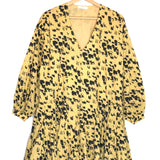 Yellow Peyton Painterly Leo Printed Cotton Dress / ANINE BING - Size XS/S
