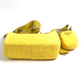 Yellow Re-Edition 2005 Raffia Crochet-knit Shoulder Bag / PRADA