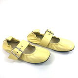 Yellow SAREA Smooth Leather Wide Buckle Strap Ballerinas / ALOHAS - Size 38