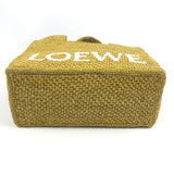 Yellow Small LOEWE Font Raffia Tote Bag / LOEWE X PAULA'S IBIZA