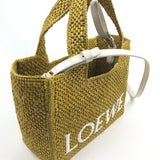 Yellow Small LOEWE Font Raffia Tote Bag / LOEWE X PAULA'S IBIZA