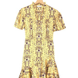 Yellow Suzette Floral-print Dress / SANDRO - Size 34