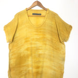 Yellow Tie-dyed Cotton Gauze Top / RAQUEL ALLEGRA - Size 0