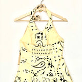 Yellow VANDA Gabardine Halter Vest Top / MAYKA - Size S