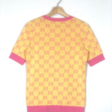 Yellow/Pink GG Jacquard Knitted Top / GUCCI - Size M