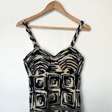 Zebra Patterned Crochet Knit Top -  model LUCIA / ULLA JOHNSON