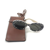 Zebra Print TRIOMPHE Oval Sunglasses / CELINE