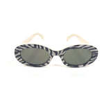 Zebra Print TRIOMPHE Oval Sunglasses / CELINE